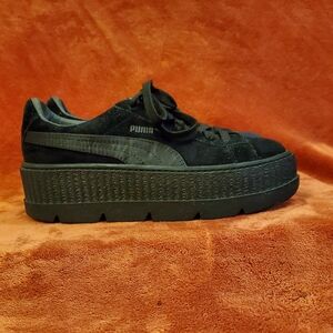 FENTY PUMA BY Rihanna Black Women's Platform Suede Leather Sneaker